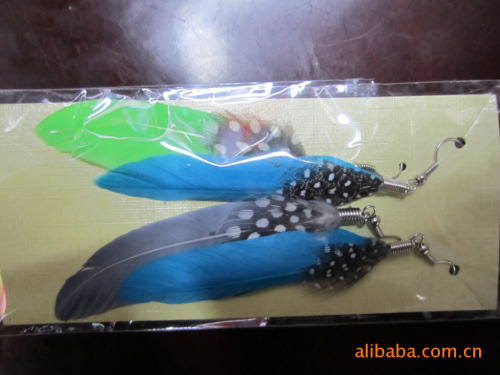 manufacturer supply feather ribbon feather cloth peacock feather mask feather earrings