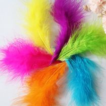 high quality turkey fluff diy jewelry full velvet feather headdress flower corsage headdress material multi-color optional