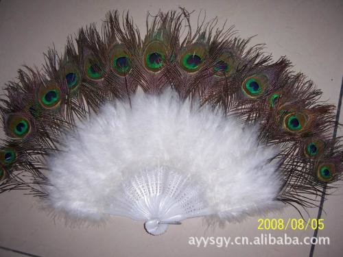A Large Supply of Fashion Peacock Feather Fan， Peacock Fur Feather Mask Ornament