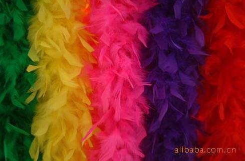 our factory specializes in producing fine color feather fire pieces feather strip stage decorative feather
