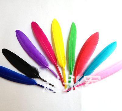 diy jewelry accessories small straight knife feather color knife feather wholesale goose feather earrings multi-color selection