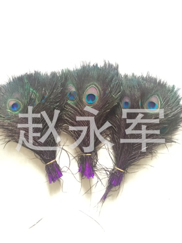 Spot Supply High Quality Natural Peacock Tail Dyed Peacock Feather Decorative Flower Arrangement Factory Direct