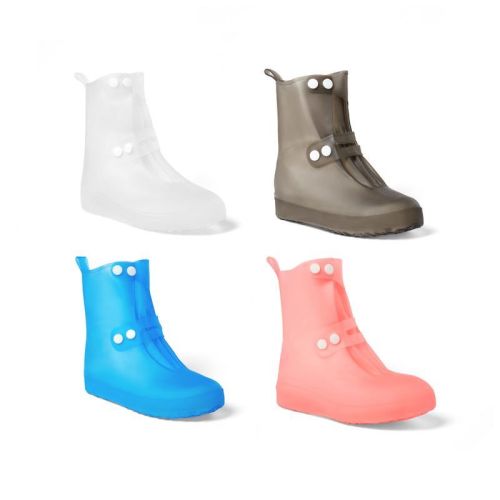 Rain Boots Women‘s Korean-Style Cute Rain Shoe Cover Waterproof Rain-Proof Anti-Slip Thick Wear-Resistant rain-Proof Shoe Cover for Adults in Rainy Days