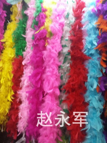 factory direct sales 40g feather fire pieces scarf turkey wool strip stage clothing accessories thick velvet strip
