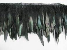 Wholesale Swimming Feather Cloth Edge Color Black Chicken Feather Clothing Accessories Feather Strip Feather Ornaments