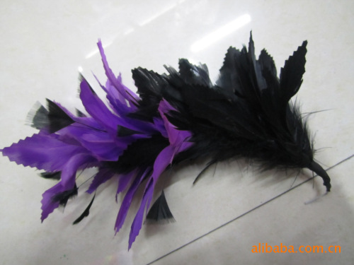supply feather ribbon feather cloth with feather mask feather flower， feather headdress