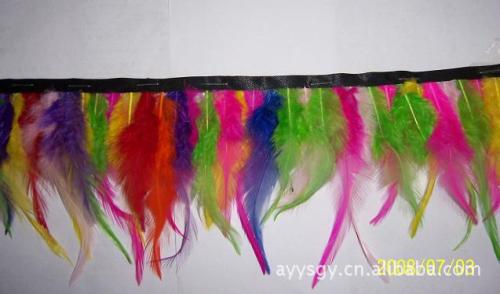 wholesale ostrich feather cloth with chicken feather cloth with different colors （high-grade clothing accessories）