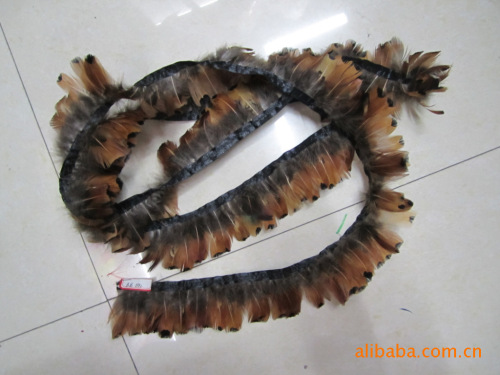 Manufacturer‘s Feather Woven Belt Feather Strip Ostrich Feather Silk Woven Belt All Kinds of Pheasant Feather Woven Belt