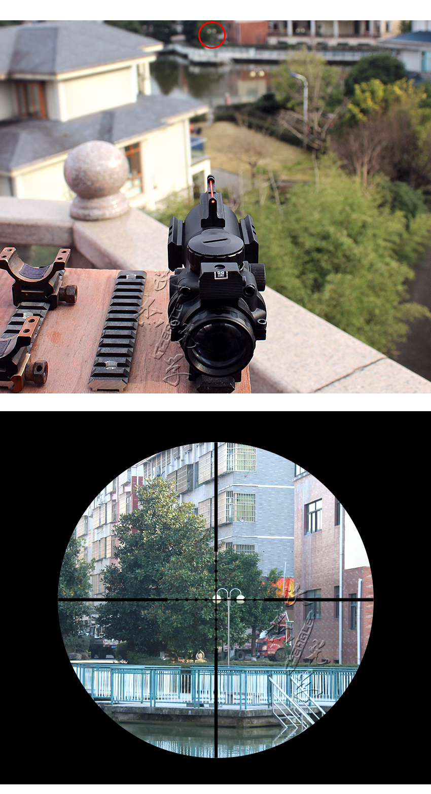 4x32黑色战术海螺增倍瞄准镜带鱼骨11/20卡槽通用_沃杰光学仪器有限