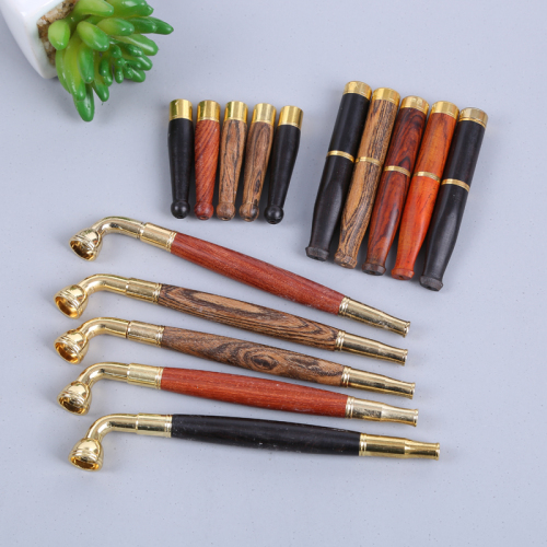 Ebony Solid Wood Cigarette Holder Filter Circulation Type Washable Cigarette Holder Pipe Old-Fashioned Cut Tobacco Handmade Smoking Set