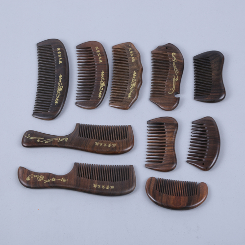 Chenguibao Wood Material Anti-Static Massage Wooden Comb Anti-Hair Loss Hair Comb Thickened Whole Material Customized Wooden Comb
