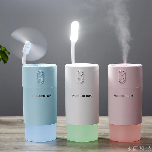 new snowflake humidifier creative night light desktop humidifier three-in-one mute water mist diffuser projector lamp