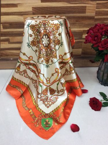 gift silk scarf women‘s fashion new silk satin 90*90 new satin scarf