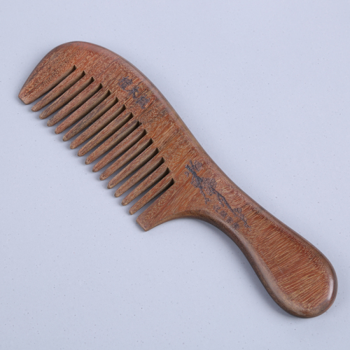Gold Silk Guajacwood Natural Wood Comb Anti-Static Anti-Hair Loss Massage Comb Cute Small Comb