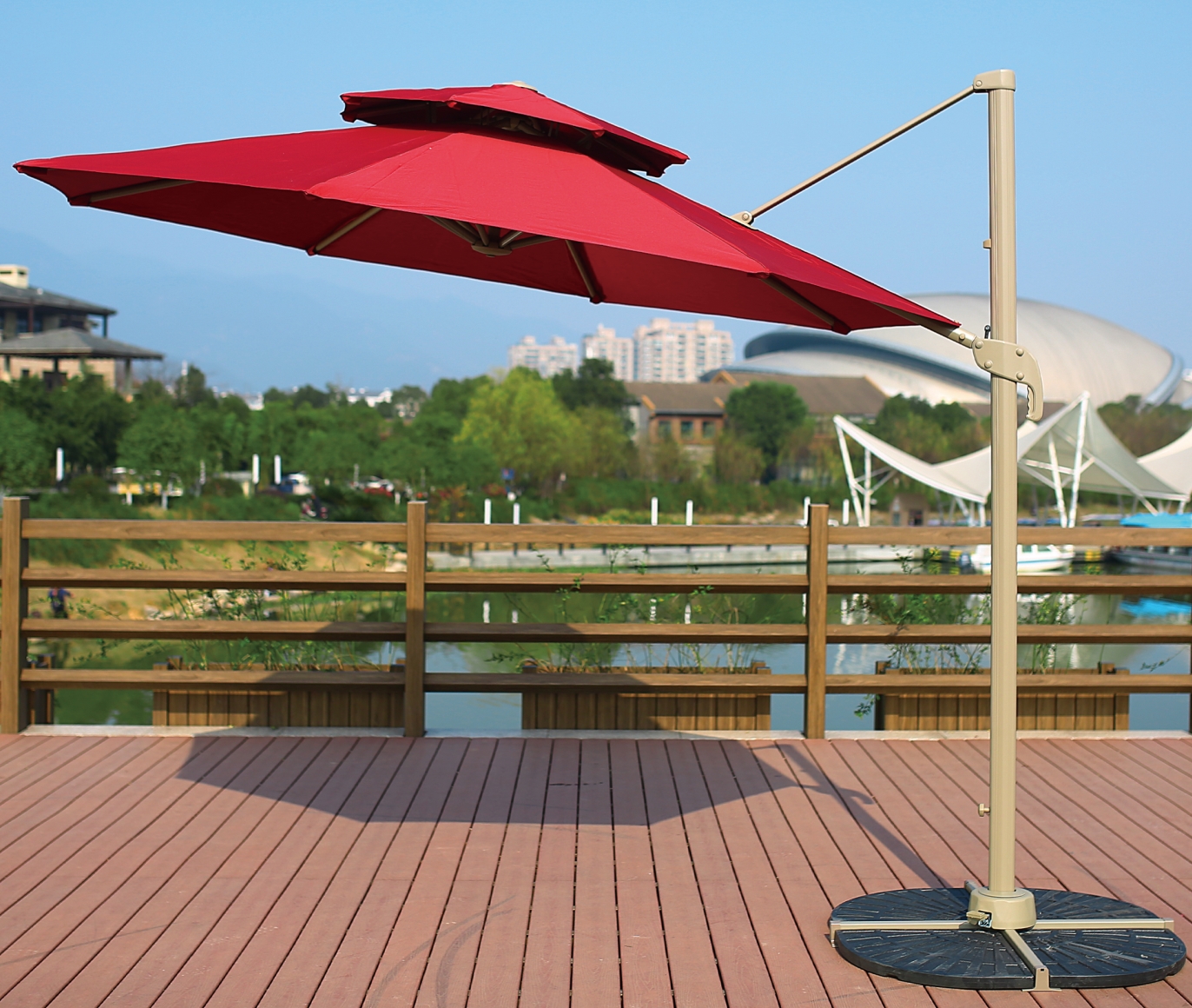 大型户外遮阳伞室外罗马伞露天别墅庭院阳台伞保安岗亭伞