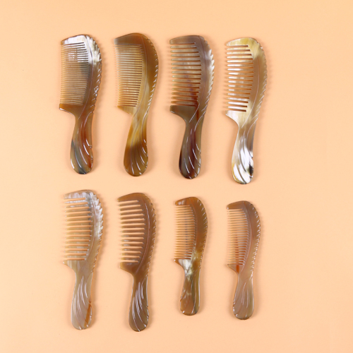 african natural pure horn comb massage comb anti-off direct hair static large household gifts