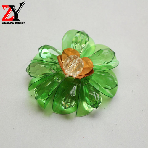 factory direct sales new handmade featured emerald green sequined flower corsage clothing accessories zy872343