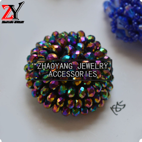Factory Direct Sales Handmade Special Color Beads Beaded Metal Button Bow Tie Clothing Accessories Zy88096