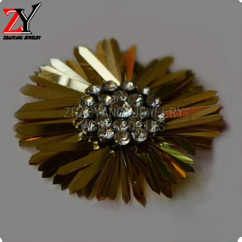 Factory Direct Sales New Handmade Sunflower Sequined Flower Shoes Flower Corsage Clothing Accessories Zy87286
