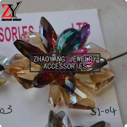 Factory Direct Handmade Gem Flower Beaded Shoe Flower Shoe Accessories Zy88061 