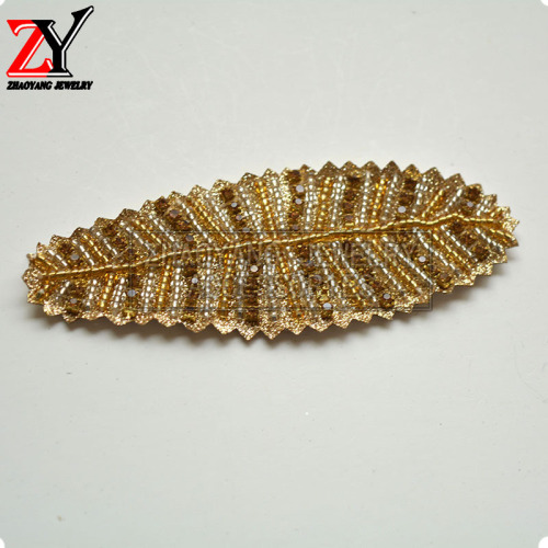Factory Direct Sales New Featured Beaded Leaves Sequin Flower Shoe Ornament Shoe Accessory Shoe Accessories Zy872421