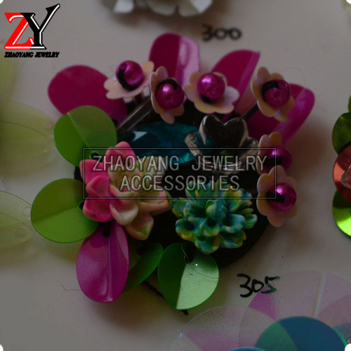 manufacturer direct selling handmade three-dimensional flower sequin flower corsage shoe flower collar flower clothing accessories zy87312