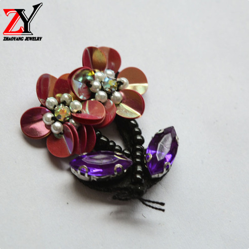 Factory Direct New Handmade Beaded Sequined Flower Corsage Hat Collar Flower Clothing Accessories Zy872334
