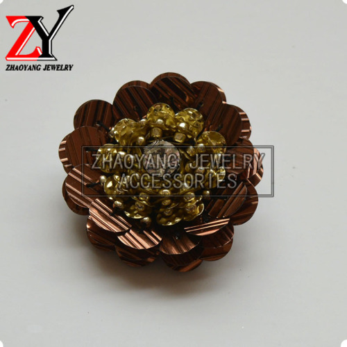 factory direct new handmade beaded sequined button corsage collar flower clothing accessories zy880865