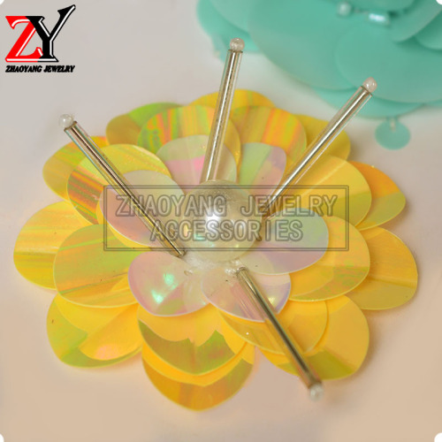 Factory Direct Sales New Handmade Large Flower Sequin Flower Corsage Hat Bow Tie Clothing Accessories Zy87261