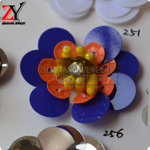 factory direct selling handmade beaded sequin flower corsage shoe flower collar flower clothing accessories zy873018