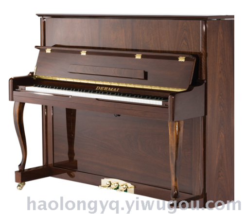 Musical Instrument Dermai Piano 125b5 Vertical Teak Light Piano