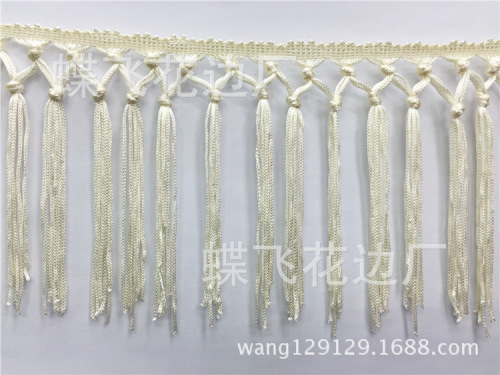 diy stage clothing accessories latin dance tassel lace polyester knotted fringe 15cm factory direct sales