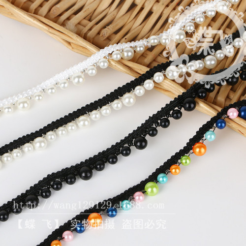 factory spot wholesale pearl chain lace clothing accessories accessories high quality environmental protection chain lace double bead belt