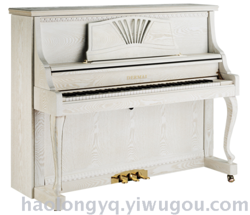 Musical Instrument Dermai Piano 126A White Vertical Piano 
