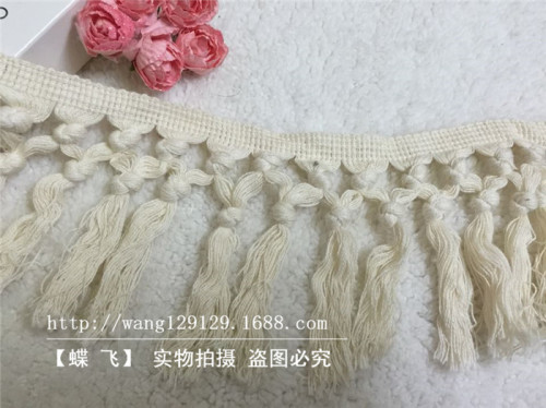 DIY Stage Clothing Accessories Latin Dance Tassel Lace Cotton Yarn Cotton Thread Knotted Fringe 10cm 2 Knot Tassel