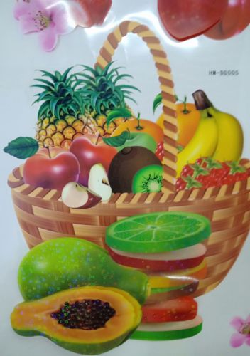 pvc fruit 8d layer-by-layer three-dimensional manual wall stickers indoor decorative sticker