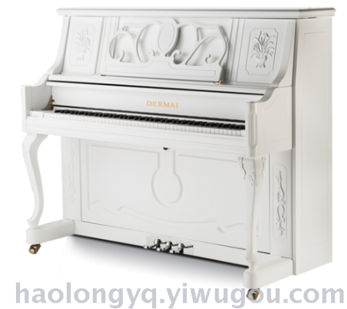 Musical Instrument Dermai Piano 125 White Matt Vertical Piano