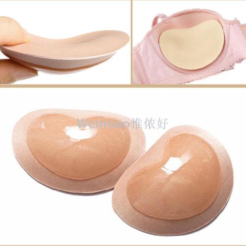 manufacturers self-adhesive invisible chest stickers biological self-adhesive silicone invisible underwear chest pad heart-shaped sponge pad