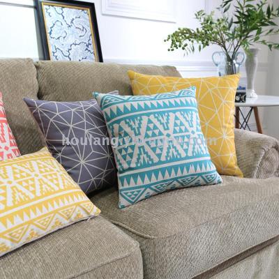 European color geometric throw pillow tampons sofa cushion pillow