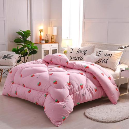 2016 hot sale brushed printed thermal winter duvet warm down quilt single double autumn and winter quilt quilt