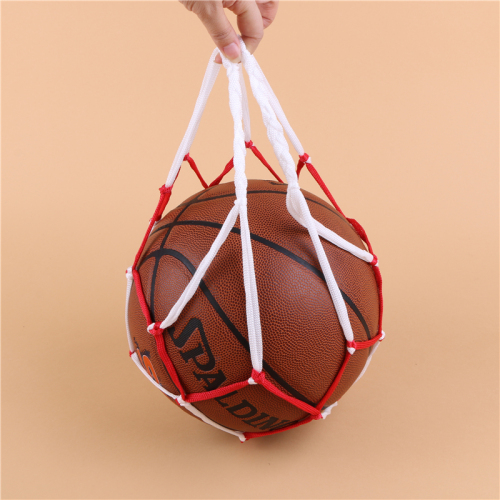 double-color bold basketball with handle. volleyball. football net bag net bag sports equipment portable packaging net