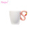 Personalized flamingo mark cup creative 3D flamingo ceramic cup shape bone porcelain coffee cup