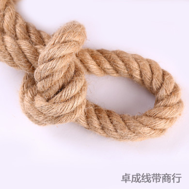 优质粗麻绳子耐磨捆绑绳装饰麻绳手工编织麻绳拔河绳