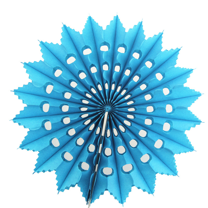 Cross-border wholesale hollow Paper fan wedding party decora...