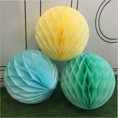 The manufacturer wholesale 10-inch 25CM product honeycomb ball honeycomb paper flower wedding birthday window decoration