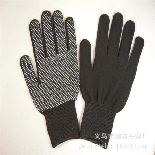 Factory Direct Sales 13-Pin White Blue Gray Nylon Point Plastic PVC Dispensing Labor Protection Gloves Non-Slip Customized Logo Breathable