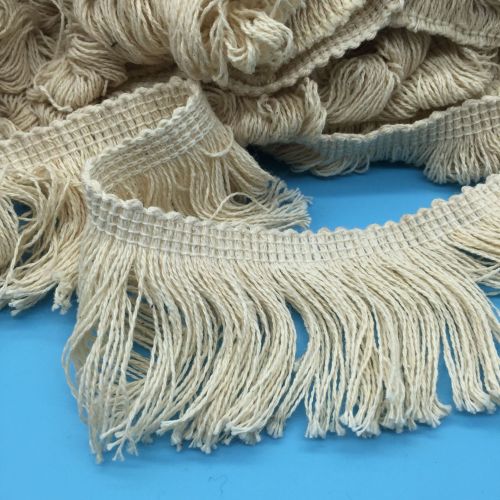 spot wholesale cotton thread row tassel lace natural white beard scarf clothing accessories bag