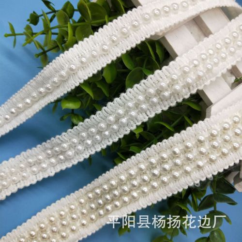 in stock wholesale white multi-row bead lace chain pearl cashmere clothing accessories clothing boutique accessories
