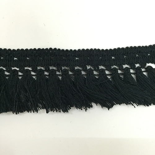 Factory Direct Cotton Fringe Tassel Lace Black 6cm Clothing Accessories 