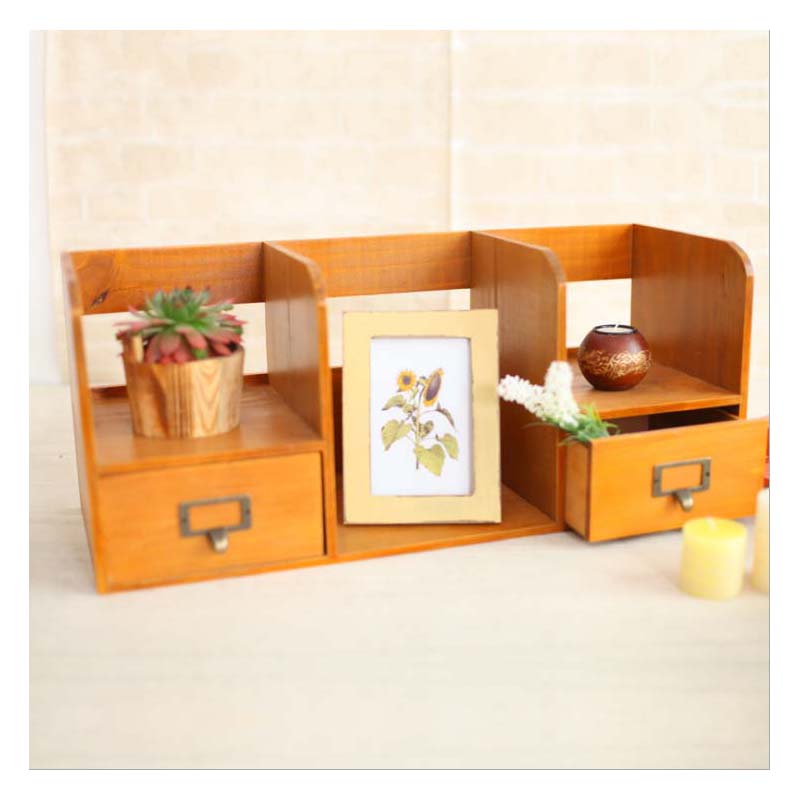 Supply Grocery Solid Wood Storage Cabinet Book Shelf Table Book Storage Home Crafts
